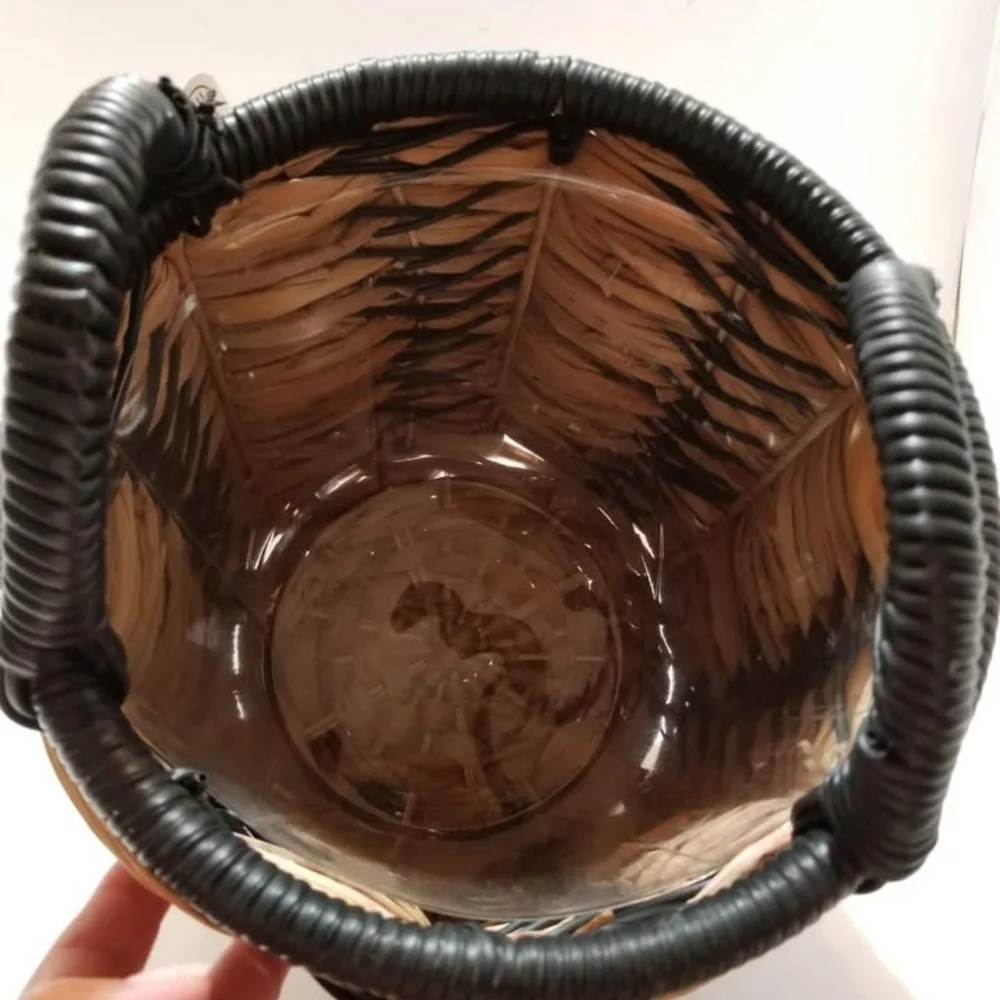 Better Homes And Gardens Black and Tan Woven Planter - Picture 4 of 6